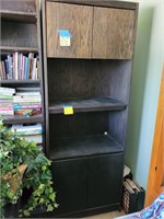 LARGE REAL WOOD BLACK STAINED CABINET 1