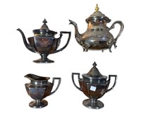 (4)pcs Vintage Silverplate Teapots, Sheffield etc