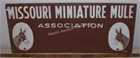 (K) Missouri Miniature Mule Association Wood Sign