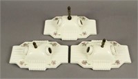 3 Antique Porcelain Light Fixtures