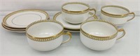 9 pc Haviland china coffee cups and saucers