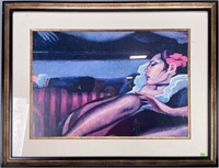 Print of a Lounging Woman