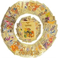 100 PCS Gold Foil Cards TCG Deck Box Including Ass