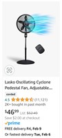 Lasko Oscillating Cyclone Pedestal Fan