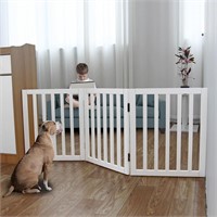 Foldable Dog Gate  Wooden 60W x 24'H Wide