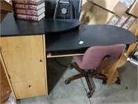 24"x 63" Computer Desk with Office Chair