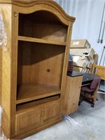 Solid Oak Corner Cabinet 51" x 80" tall
