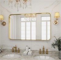 Bathroom Mirror 30x48 inch, Gold Gorgeous Deep