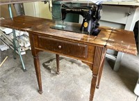 Singer Sewing Machine & Cabinet - 
26" x 18" x 31
