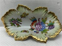 Herend Hungary trinket dish 6in