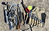 Tools Lot with Sockets, Wrenches & More