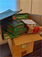 2 boxes of Christmas ornaments