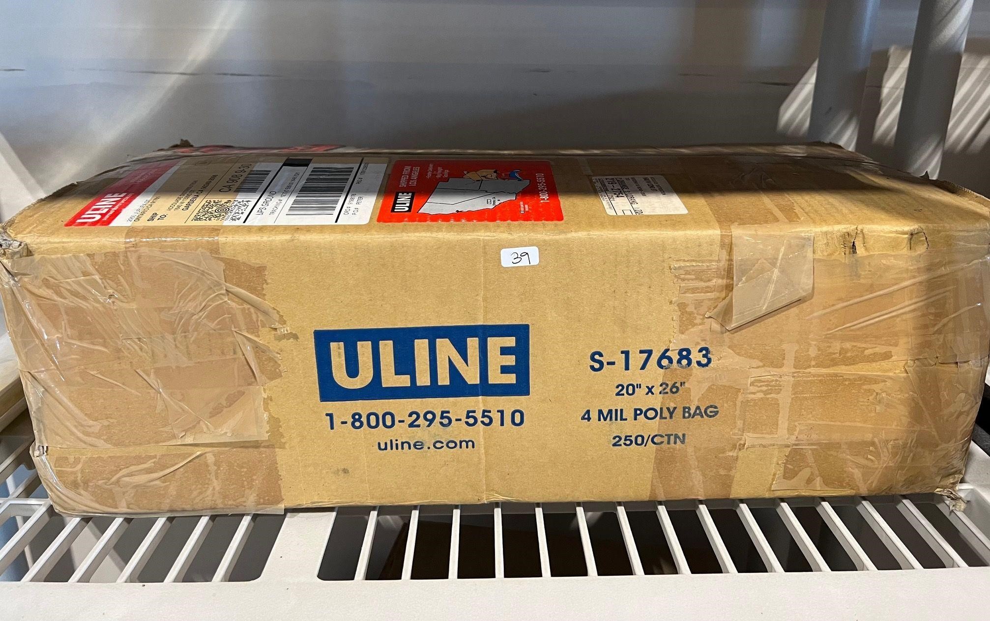 ULINE 4MIL POLY BAGS - UNOPENED BOX