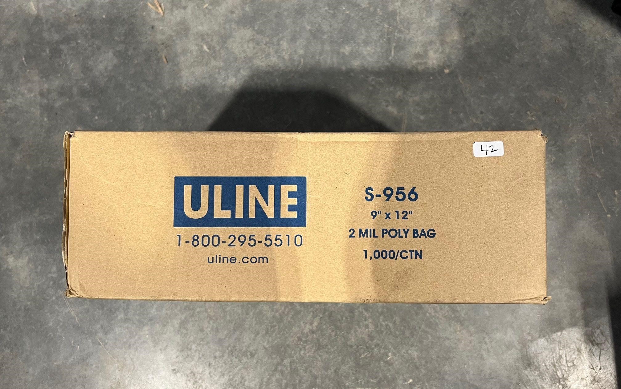 ULINE 2MIL POLY BAGS - UNOPENED BOX