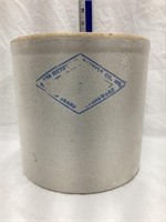Pittsburg Pottery Co. 2 Gal. Stoneware Crock, 9”T
