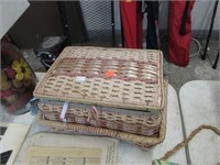 VINTAGE SEWING BASKET W/ SUPPLIES