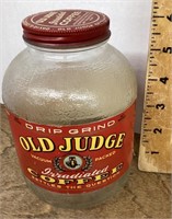 Old Judge coffee jar