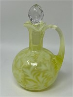 Daisy & Fern Vaseline Glass Cruet