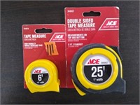 (2) ACE Tape Measures (6' and 25')
