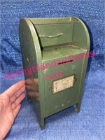 1940's "All American Mail" metal bank - 9in
