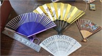 4 VINTAGE HANDHELD LADIES FANS