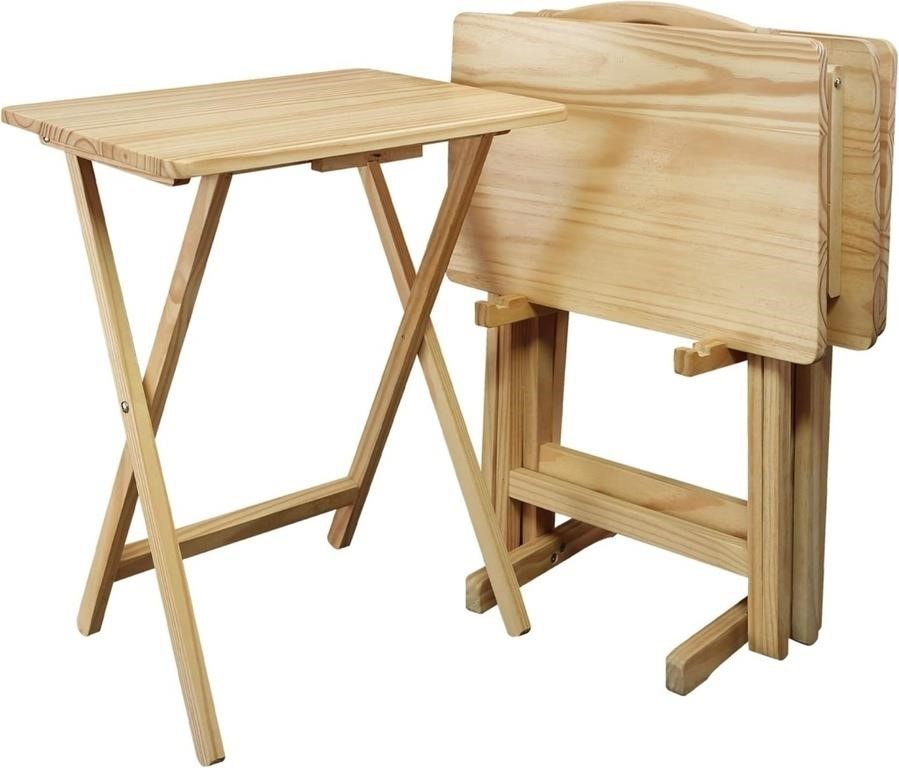 Casual Home Tray Table Set, Natural