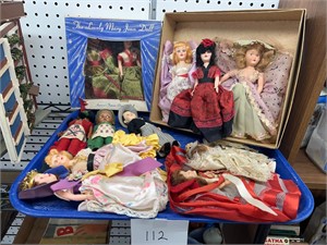 Lot of old dolls