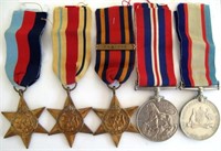 World War11 group five medals