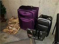 2 SUITCASES, ASSTD BAGS