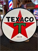 30” Round Porcelain Texaco Sign