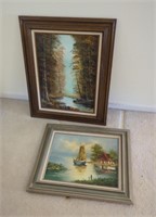 2 signed original oil paintings