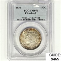 1936 Cleveland Half Dollar PCGS MS66