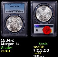 PCGS 1884-o Morgan Dollar 1 Graded ms64 By PCGS