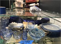Blue Dishes 28 Pieces