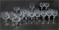 30 Waterford Cut Crystal Goblets, Service for 10
