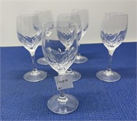 Durand Crystal Glass Stemmed Cordial Glasses 6