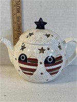 Patriotic ceramic pot, candle holder