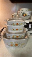 Corning ware - wild flower pattern casserole