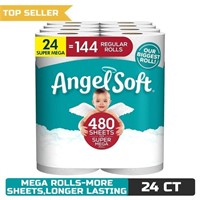 Angel Soft Toilet Paper, 24 Super Mega Rolls
