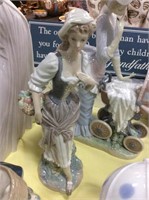 Lladro woman with fruit basket