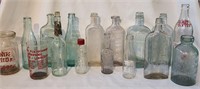 Vintage Embossed Soda Medicine Bottle Lot