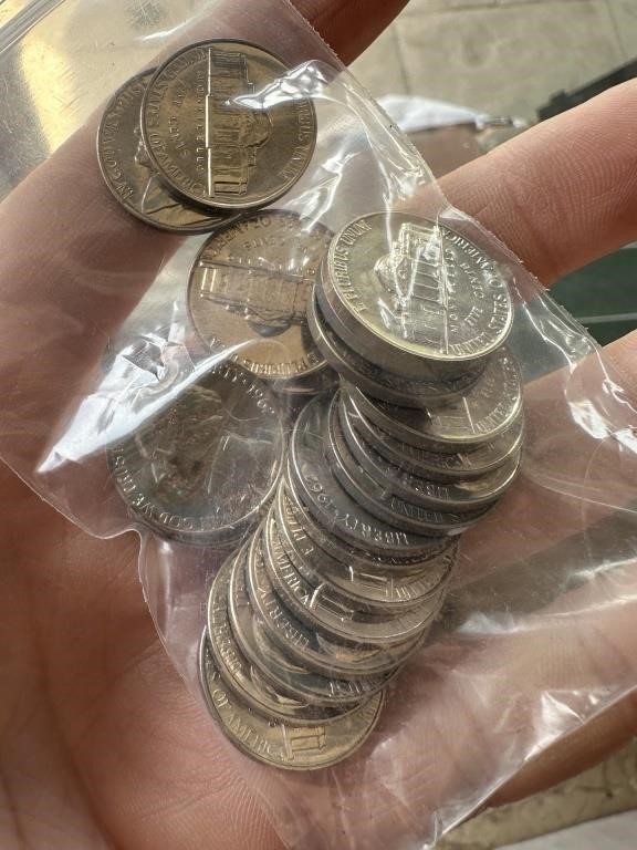 BAG OF 21 PROOF JEFFERSON NICKELS