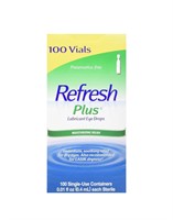 Refresh Plus Lubricant Eye Drops 100 Single Use