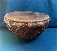 Vintage Stretched Leather Drum
