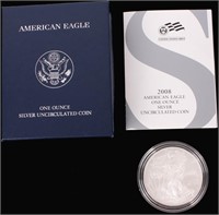 SILVER UNCIRCULATED AMERICAN EAGLE COIN 2008