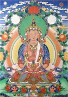 TIBETAN CHINESE THANGKA OF AMIDA  BUDDHA