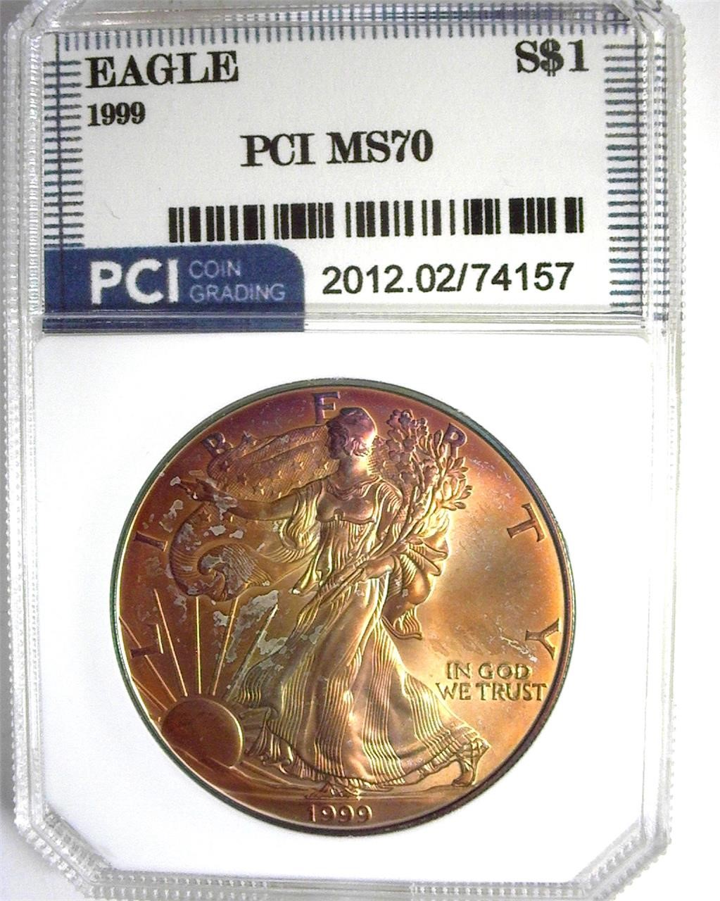 1999 Silver Eagle MS70 LISTS $16000