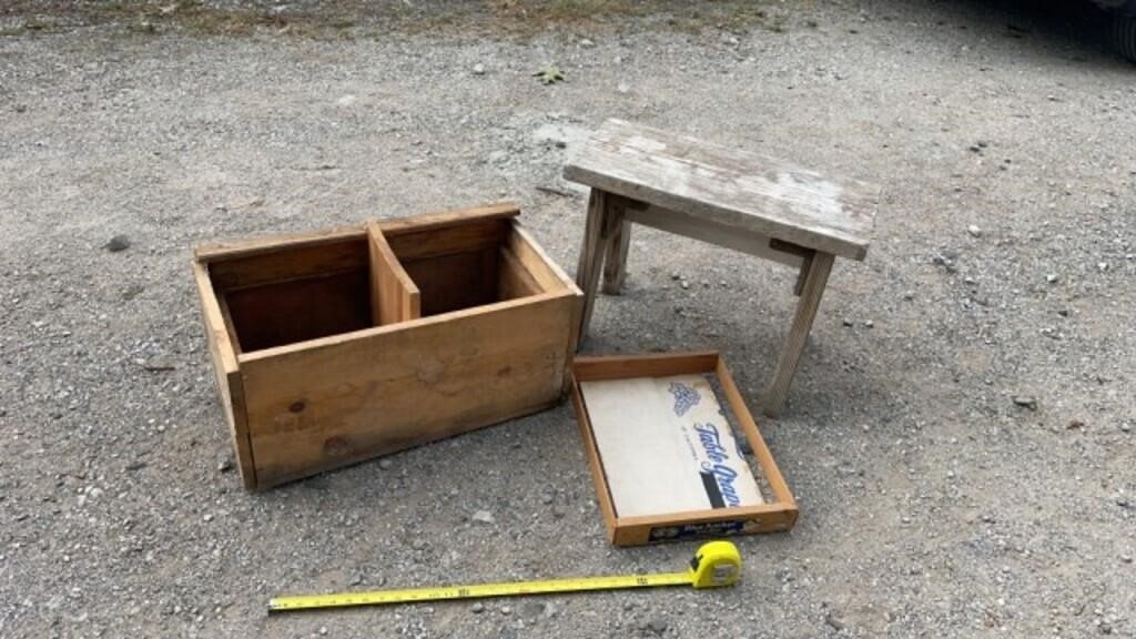 Wooden Box , Tray , Solid Wooden Bench