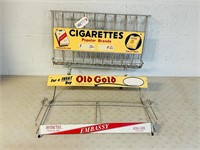 (2) Vintage Cigarette Store Display Racks