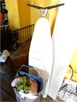 Ironing Board & Tote w/rags